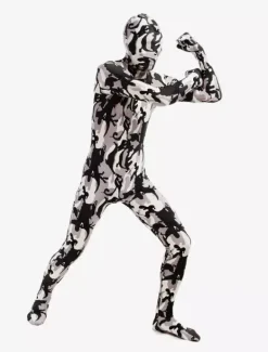 Camouflage Zentai Suits Morph Suit Black Camouflage Lycra Spandex Zentai Suit Unisex Full Body Suit