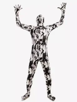 Camouflage Zentai Suits Morph Suit Black Camouflage Lycra Spandex Zentai Suit Unisex Full Body Suit