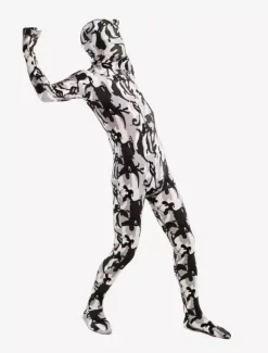 Camouflage Zentai Suits Morph Suit Black Camouflage Lycra Spandex Zentai Suit Unisex Full Body Suit