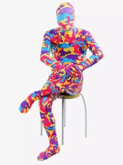 Camouflage Zentai Suits Morph Suit Multi Color Camouflage Lycra Spandex Zentai Suit Unisex Full Body Suit