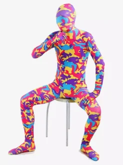 Camouflage Zentai Suits Morph Suit Multi Color Camouflage Lycra Spandex Zentai Suit Unisex Full Body Suit