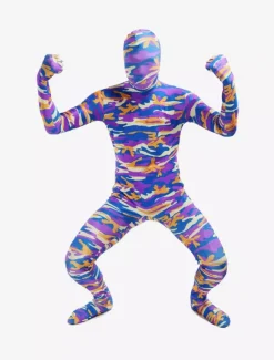Camouflage Zentai Suits Purple Camouflage Lycra Spandex Full Body Zentai Suit