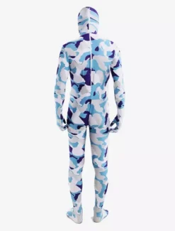 Camouflage Zentai Suits Blue White Camouflage Lycra Spandex Full Body Zentai Suit