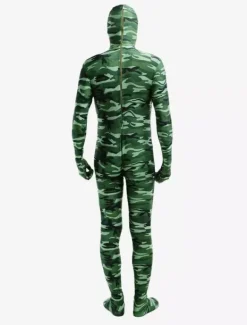 Camouflage Zentai Suits Morph Suit Dark Green Camouflage Lycra Spandex Zentai Suit Unisex Full Body Suit