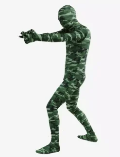 Camouflage Zentai Suits Morph Suit Dark Green Camouflage Lycra Spandex Zentai Suit Unisex Full Body Suit
