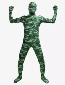 Camouflage Zentai Suits Morph Suit Dark Green Camouflage Lycra Spandex Zentai Suit Unisex Full Body Suit