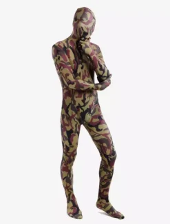 Camouflage Zentai Suits Morph Suit Hunter Green Camouflage Lycra Spandex Zentai Suit Unisex Full Body Suit