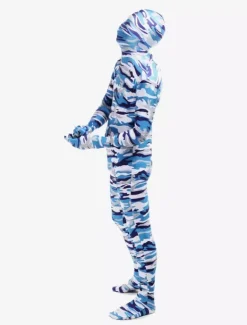Camouflage Zentai Suits Morph Suit Blue Camouflage Lycra Spandex Zentai Suit Unisex Full Body Suit