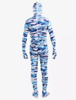 Camouflage Zentai Suits Morph Suit Blue Camouflage Lycra Spandex Zentai Suit Unisex Full Body Suit