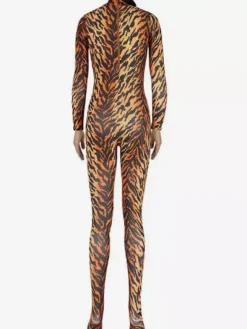 Camouflage Zentai Suits Tiger Print Morph Suit Adults Bodysuit Lycra Spandex Catsuit for Women