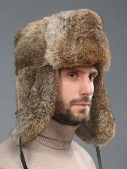 Caps For Men Modern Faux Fur Winter Warm Hats Russian Ushanka Hat