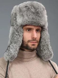 Caps For Men Modern Faux Fur Winter Warm Hats Russian Ushanka Hat