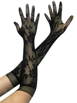 Carnival Maid Gloves Red Lace Short Sexy Costume Accessories Carnival