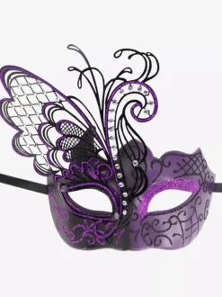Carnival Mask For Adults Black Plastic Masquerade Costume Accessories