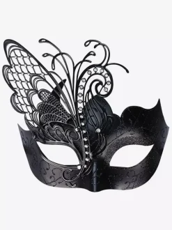 Carnival Mask For Adults Black Plastic Masquerade Costume Accessories