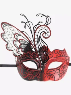 Carnival Mask For Adults Black Plastic Masquerade Costume Accessories