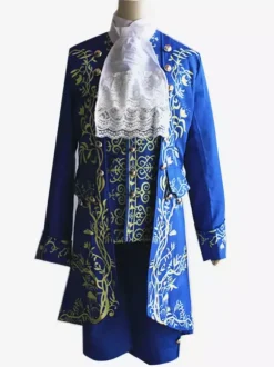 Carnival Men's Jacket Vest Shirt bowtie Pants Prince Costume Sets