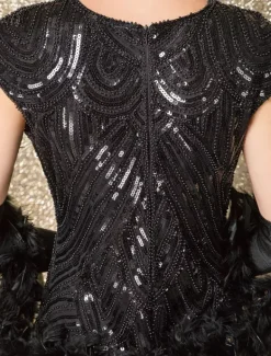 Carnival 1920s Sequined Flapper Great Gatsby Dress Tassels Bead Dress