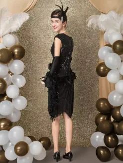 Carnival 1920s Sequined Flapper Great Gatsby Dress Tassels Bead Dress