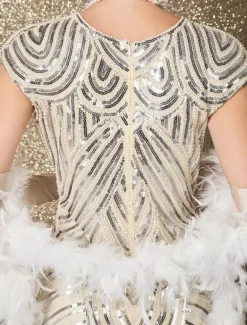 Carnival 1920s Sequined Flapper Great Gatsby Dress Tassels Bead Dress