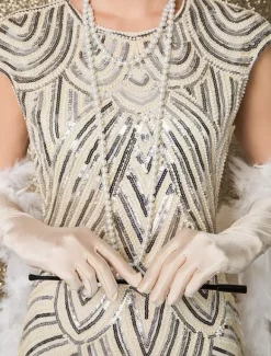 Carnival 1920s Sequined Flapper Great Gatsby Dress Tassels Bead Dress