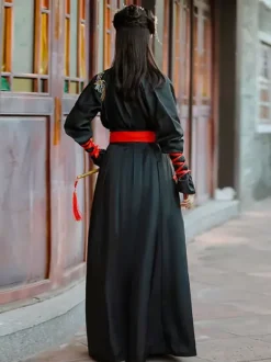 Carnival Chinese Style HanFu 3-Piece Set Long Sleeve Polyester Dress Outfit