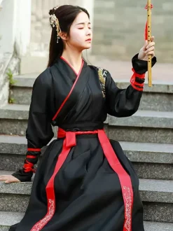 Carnival Chinese Style HanFu 3-Piece Set Long Sleeve Polyester Dress Outfit