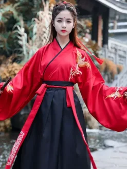 Carnival Chinese Style HanFu 3-Piece Set Long Sleeve Polyester Dress Outfit