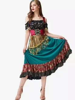 Carnival Gypsy Costumes Flamenco Dance Costume