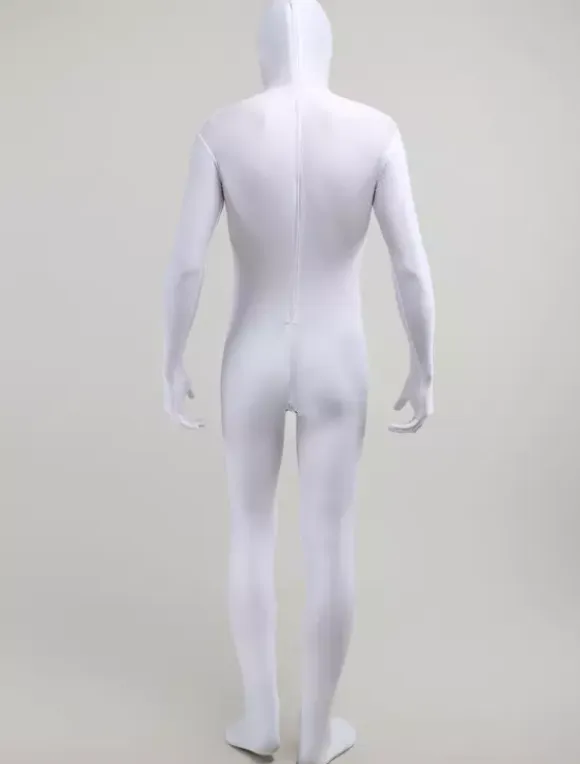 Carnival Morph Suit White Lycra Spandex Zentai Suit