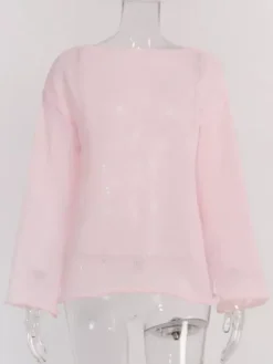 Casual Long-Sleeve Knit Top For Women 2026