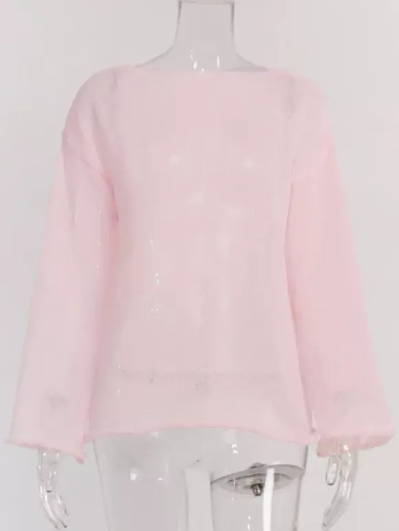 Casual Long-Sleeve Knit Top For Women 2026
