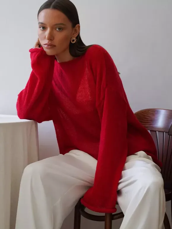 Casual Long-Sleeve Knit Top For Women 2026