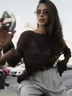 Casual Long-Sleeve Knit Top For Women 2026