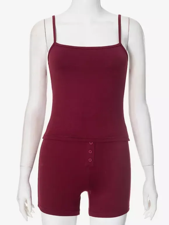 Casual Camisole And Shorts Lounge Set For Women 2026