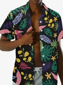 Casual Shirt For Men Casual Tropical Printed Men Top