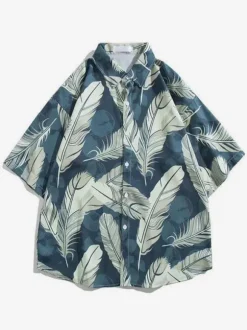 Casual Shirt For Men Chic Printed Black Men's Shirts