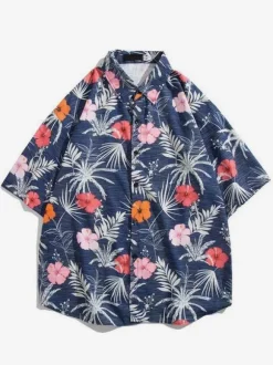 Casual Shirt For Men Chic Printed Black Men's Shirts