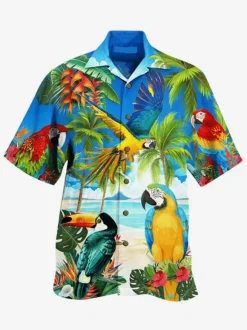 Casual Shirt For Men Chic Printed Yellow Men's Shirts