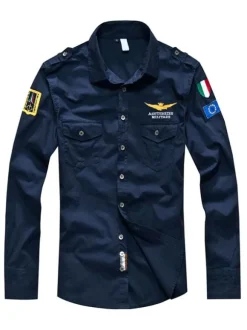 Casual Shirt For Men Turndown Collar Casual Asymmetrical Patchwork Hunter Green Men's Shirts