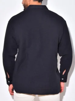 Casual Shirt For Men Turndown Collar Chic White Men's Shirts
