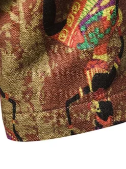 Casual Shirt For Men Turndown Collar Casual Artwork Amber Men's Shirts