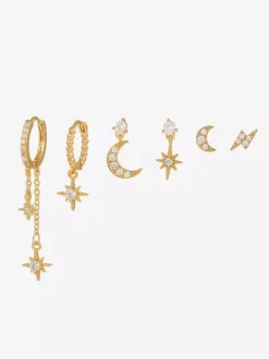 Celestial Star And Moon Earrings Set For Women 2026