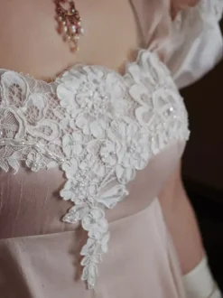 Champagne Retro Tudor Dress Costumes Women's Lace Ruffles Polyester Dress Marie Antoinette Costume Western 18th Century Costume