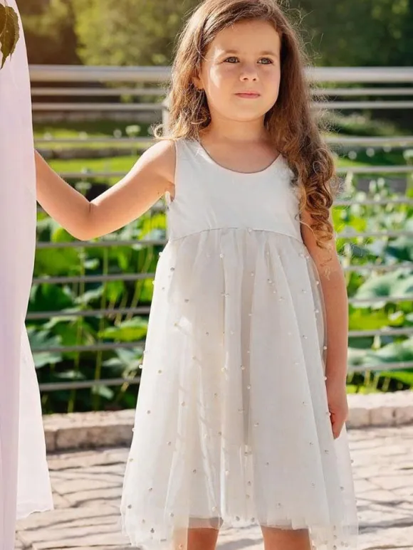 Champagne Flower Girl Dresses Jewel Neck Sleeveless Butterfly Formal Kids Pageant Dresses