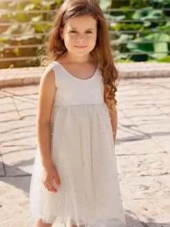 Champagne Flower Girl Dresses Jewel Neck Sleeveless Butterfly Formal Kids Pageant Dresses