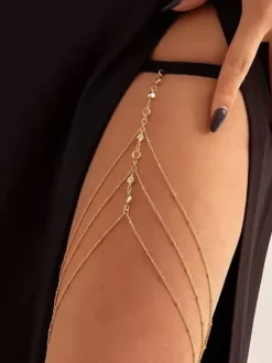 Charm Thigh Chain Crystal Beaded Layered Bikinis Beach Leg Chains