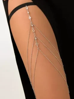 Charm Thigh Chain Crystal Beaded Layered Bikinis Beach Leg Chains