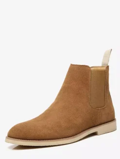 Chelsea Boots For Men Elastic Bandage Suede Leather Casual Shoes