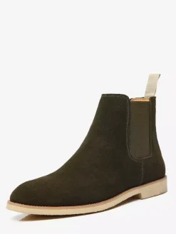 Chelsea Boots For Men Elastic Bandage Suede Leather Casual Shoes